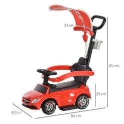 Homcom - Correpasillos Rojo Para Niños De 1 Año - Mercedes 9 Homcom - Correpasillos Rojo Para Niños De 1 Año - Mercedes -Juguetería medias 2755