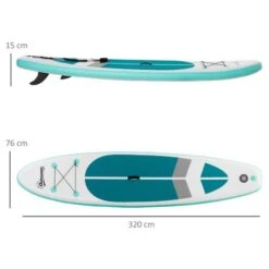 Tabla De Paddle Surf Hinchable Outsunny Blanca -Juguetería medias 2983