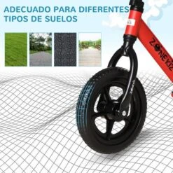 Homcom - Bicicleta De Equilibrio Regulable Sin Pedales Roja -Juguetería medias 3264