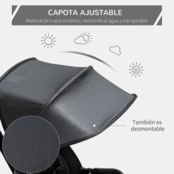 Homcom - Triciclo Bebé 4 En 1 Negro -Juguetería medias 3322