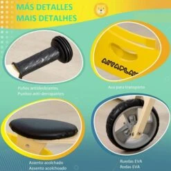 HOMCOM Aiyaplay - Bicicleta Sin Pedales 2 En 1 León 15 HOMCOM Aiyaplay - Bicicleta Sin Pedales 2 En 1 León -Juguetería medias 3353