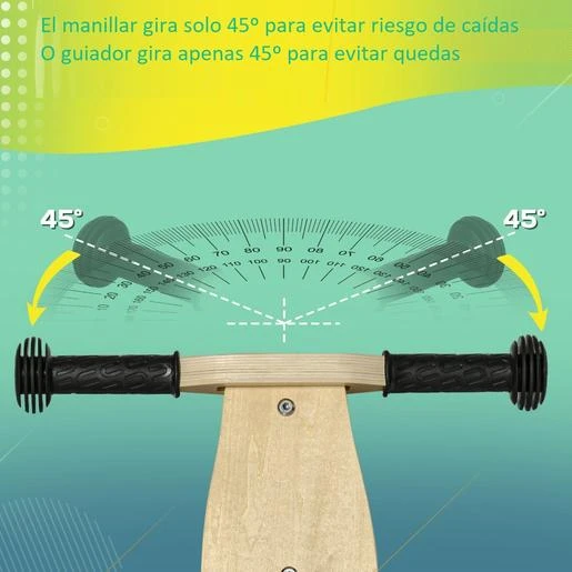 HOMCOM Aiyaplay - Bicicleta Sin Pedales 2 En 1 Verde 8 HOMCOM Aiyaplay - Bicicleta Sin Pedales 2 En 1 Verde - Imagen 6
