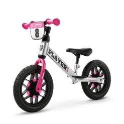Bicicleta Sin Pedales Player Rosa Con Luces LED