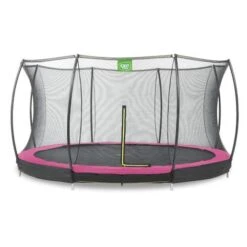 EXIT TOYS Exit - Cama Elástica Silhouette Redonda De Suelo Rosa 427 Cm