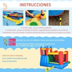 Castillo Hinchable Con Piscina, Tobogán, Muro De Escalada Y Cama De Salto 330 Cm Outsunny 16 Castillo Hinchable Con Piscina, Tobogán, Muro De Escalada Y Cama De Salto 330 Cm Outsunny -Juguetería medias 4035