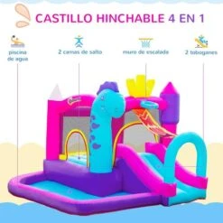 Castillo Hinchable Con Tobogán 300 Cm Outsunny 14 Castillo Hinchable Con Tobogán 300 Cm Outsunny -Juguetería medias 4101