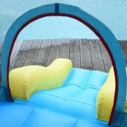 Castillo Hinchable Cohete Con Piscina, 2 Toboganes, Minimuro De Escalada Y Cama De Salto 330 Cm Outsunny -Juguetería medias 4110