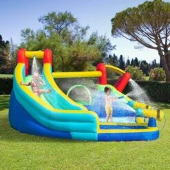 Castillo Hinchable Con 2 Toboganes 385 Cm Outsunny