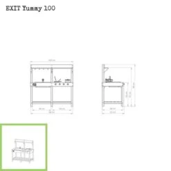 EXIT TOYS Exit Cocina De Madera De Exterior Yummy 100 -Juguetería medias 4258