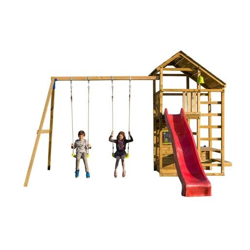 Parque Juegos Infantil De Madera Teide XL Con Columpio Doble 3 Parque Juegos Infantil De Madera Teide XL Con Columpio Doble