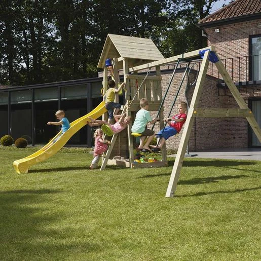 Parque Juegos Infantil De Madera Belvedere Con Columpio Doble 5 Parque Juegos Infantil De Madera Belvedere Con Columpio Doble - Imagen 3