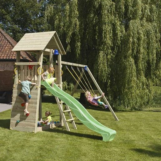 Parque Juegos Infantil De Madera Belvedere Con Columpio Doble 6 Parque Juegos Infantil De Madera Belvedere Con Columpio Doble - Imagen 4