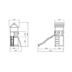 Parque Juegos Infantil De Madera Tibidabo Con Casita -Juguetería medias 4416