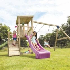 Parque Juegos Infantil De Madera Cascade Con Columpio Doble -Juguetería medias 4445