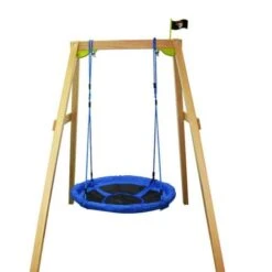 Homcom - Columpio Nido Infantil Azul Y Negro HomCom -Juguetería medias 4532