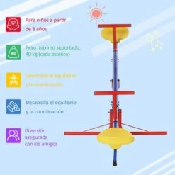 Outsunny - Balancín Giratorio 360° 180 Cm 14 Outsunny - Balancín Giratorio 360° 180 Cm -Juguetería medias 4620