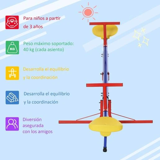Outsunny - Balancín Giratorio 360° 180 Cm 6 Outsunny - Balancín Giratorio 360° 180 Cm - Imagen 4