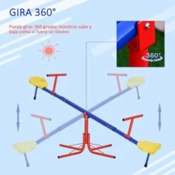 Outsunny - Balancín Giratorio 360° 180 Cm 15 Outsunny - Balancín Giratorio 360° 180 Cm -Juguetería medias 4621