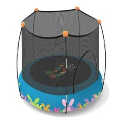 Parque De Juegos Con Cama Elástica Azul
