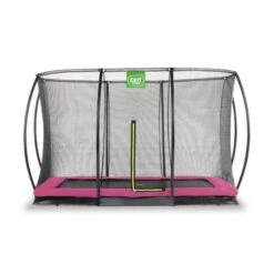EXIT TOYS Exit - Cama Elástica Silhouette Rectangular De Suelo Rosa 214 Cm