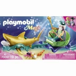 Playmobil - Rey Del Mar Con Carruaje De Tiburón 70097 -Juguetería medias 5182