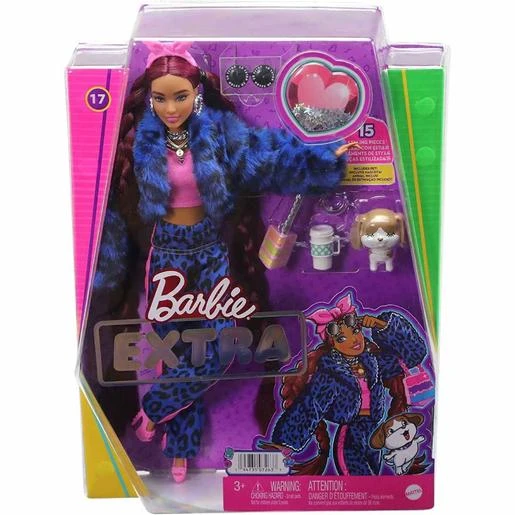 Barbie - Muñeca Extra - Chándal Leopardo Azul 8 Barbie - Muñeca Extra - Chándal Leopardo Azul - Imagen 6