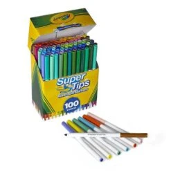 Crayola - 100 Rotuladores Lavables Con Super Punta