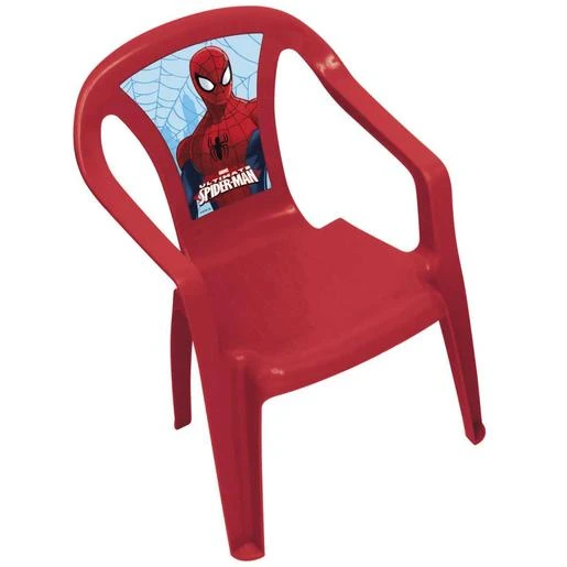 Silla Infantil De Plástico Monoblock Diseño Spiderman ㅤ 3 Silla Infantil De Plástico Monoblock Diseño Spiderman ㅤ