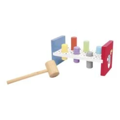 WoodnPlay - Banco De Piezas De Madera Con Martillo