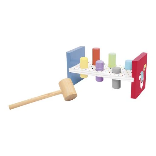 WoodnPlay - Banco De Piezas De Madera Con Martillo 3 WoodnPlay - Banco De Piezas De Madera Con Martillo