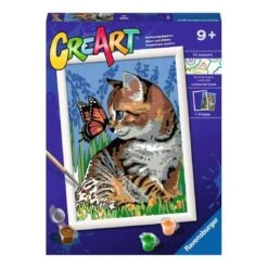 Ravensburger - Gatito Y Mariposa CreArt