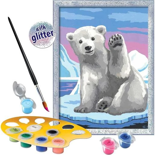 Ravensburger - Kit De Pintura Pintar Por Números: Oso Polar Y Juego Creativo ㅤ 5 Ravensburger - Kit De Pintura Pintar Por Números: Oso Polar Y Juego Creativo ㅤ - Imagen 3