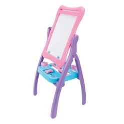 Pizarra Rosa De Doble Cara Con Bandeja -Juguetería medias 77