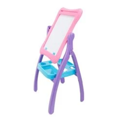 Pizarra Rosa De Doble Cara Con Bandeja -Juguetería medias 78